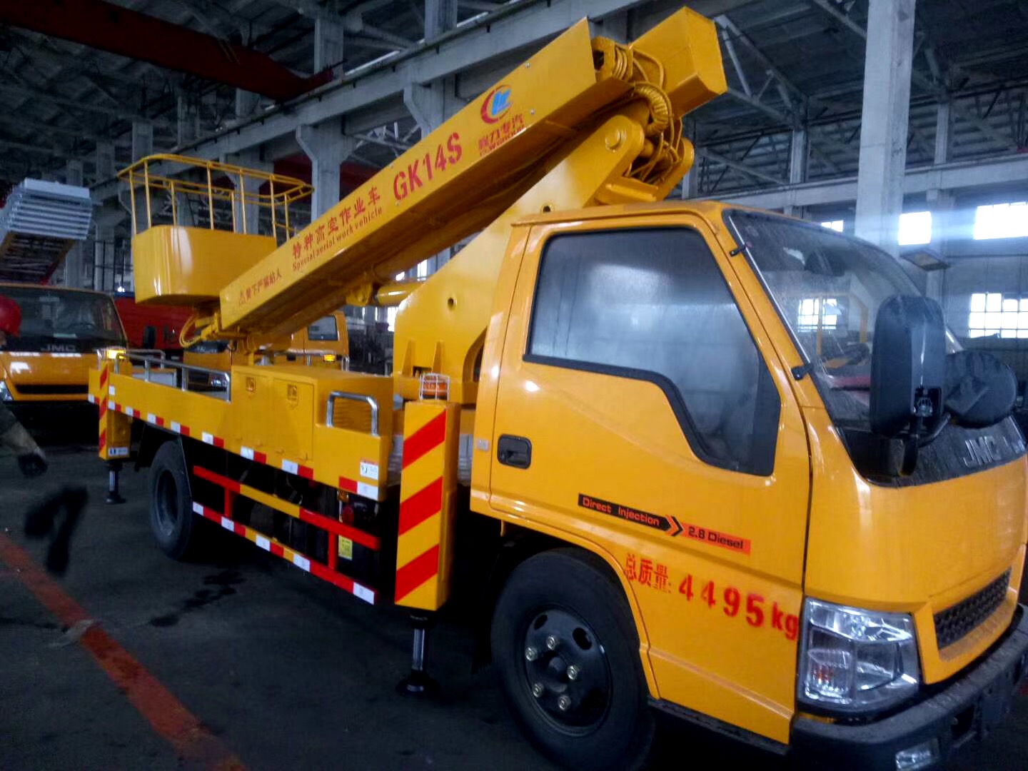 (12-16米 藍牌)江鈴單排·伸縮臂高空車